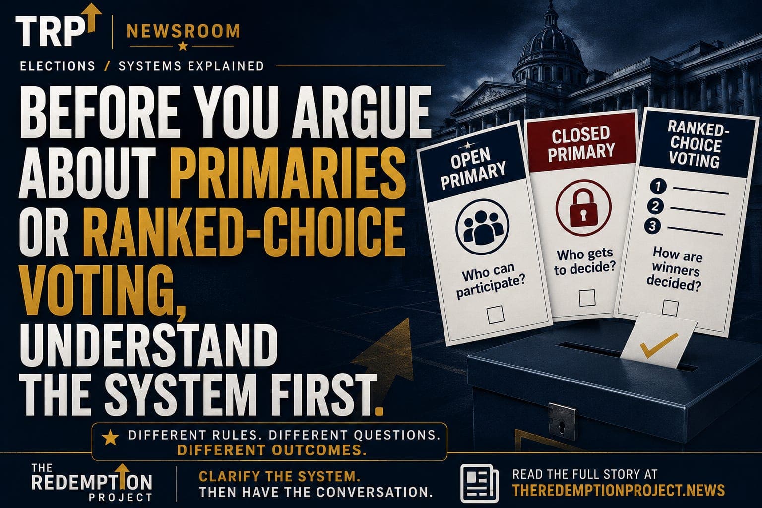 Before You Argue About Primaries or Ranked-Choice Voting, Understand the System First artwork