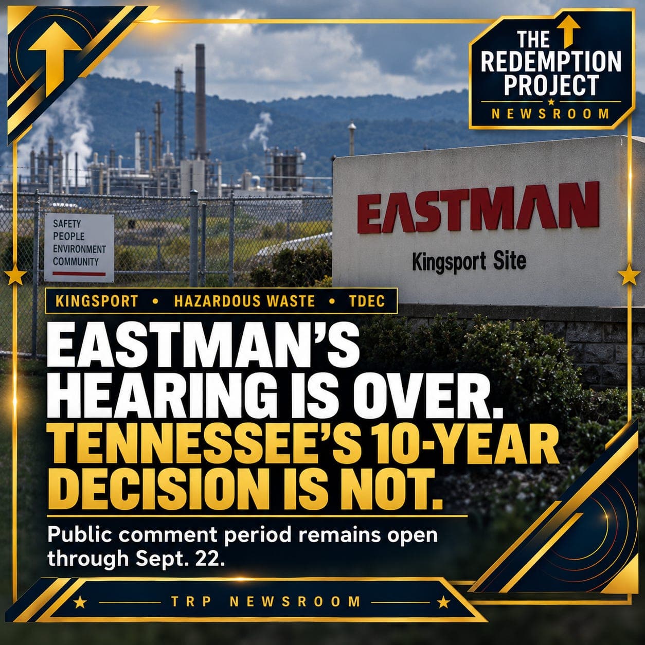 Eastman’s Hearing Is Over. Tennessee’s 10-Year Hazardous-Waste Decision Is Not.