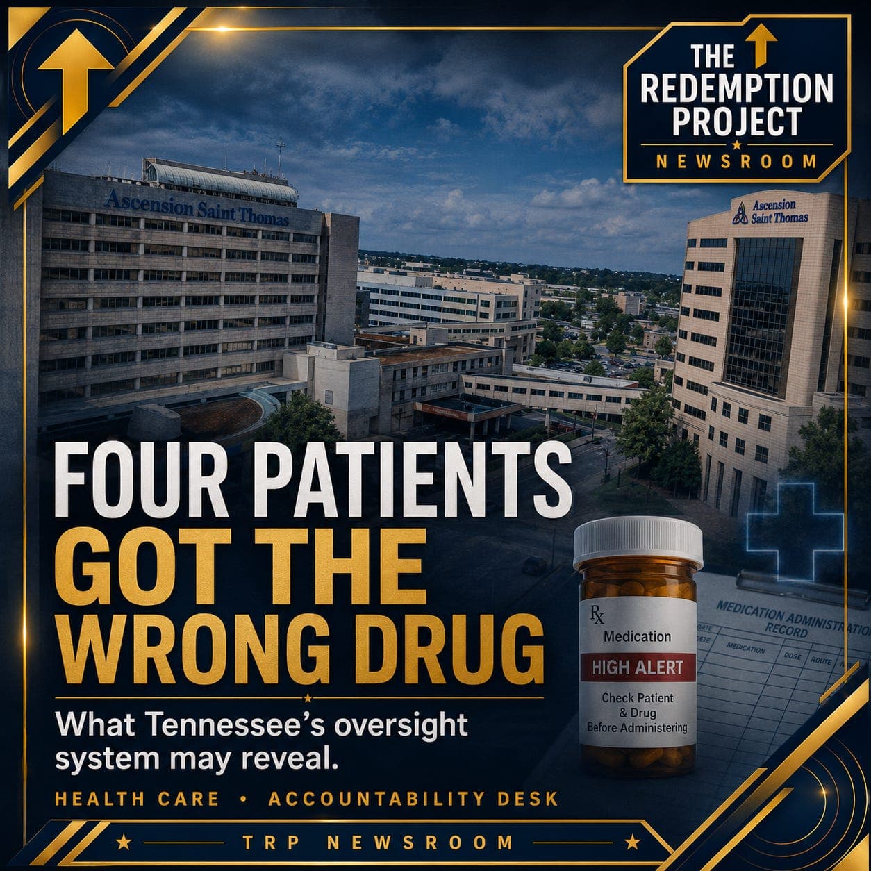 Four Patients Got the Wrong Drug. Tennessee’s Oversight System May Reveal Less Than the Public Expects. artwork