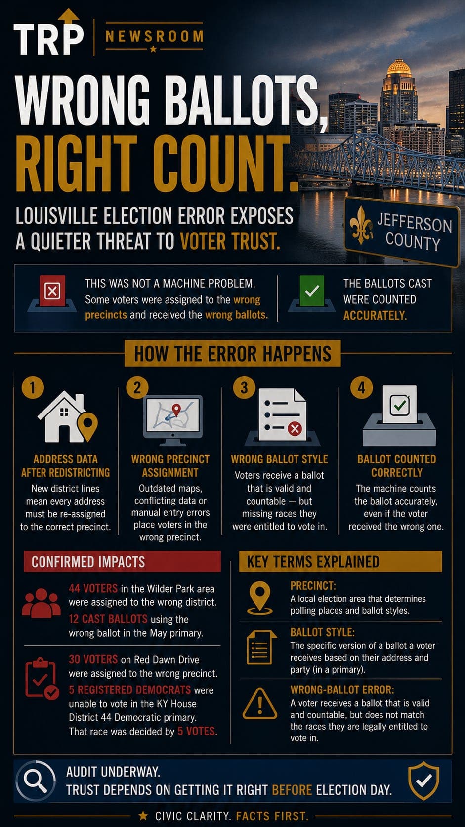Wrong ballots, right count: Louisville election error exposes a quieter threat to voter trust
