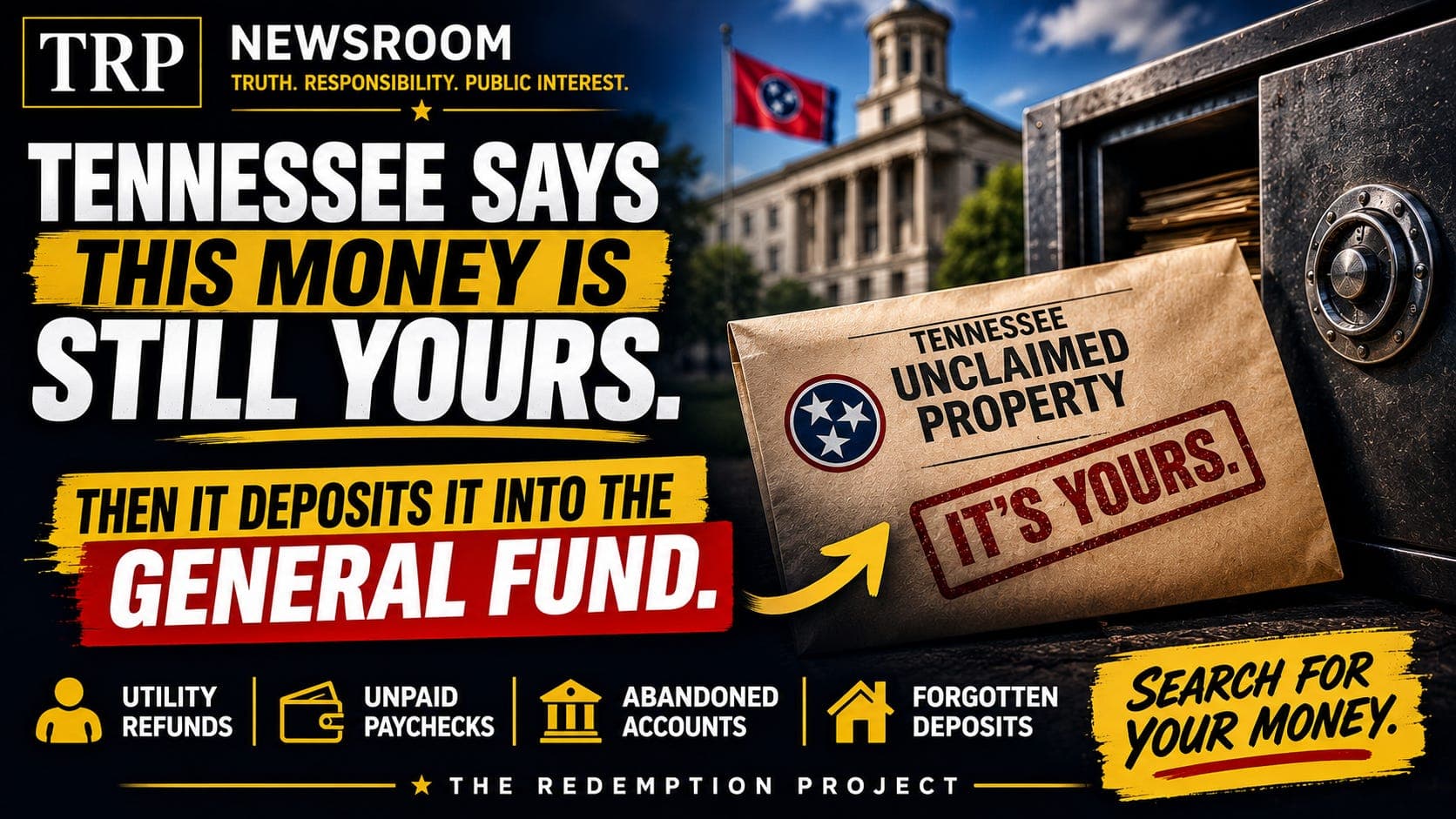 Tennessee Says This Money Is Still Yours. Then It Deposits It Into the General Fund. artwork