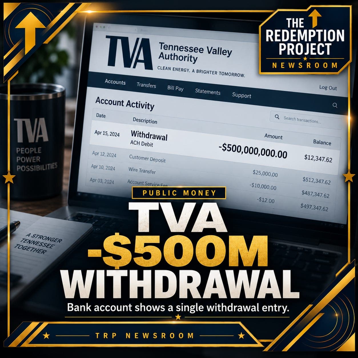 TVA Says a Kingston Construction Halt Could Leave More Than $500 Million Unrecoverable.