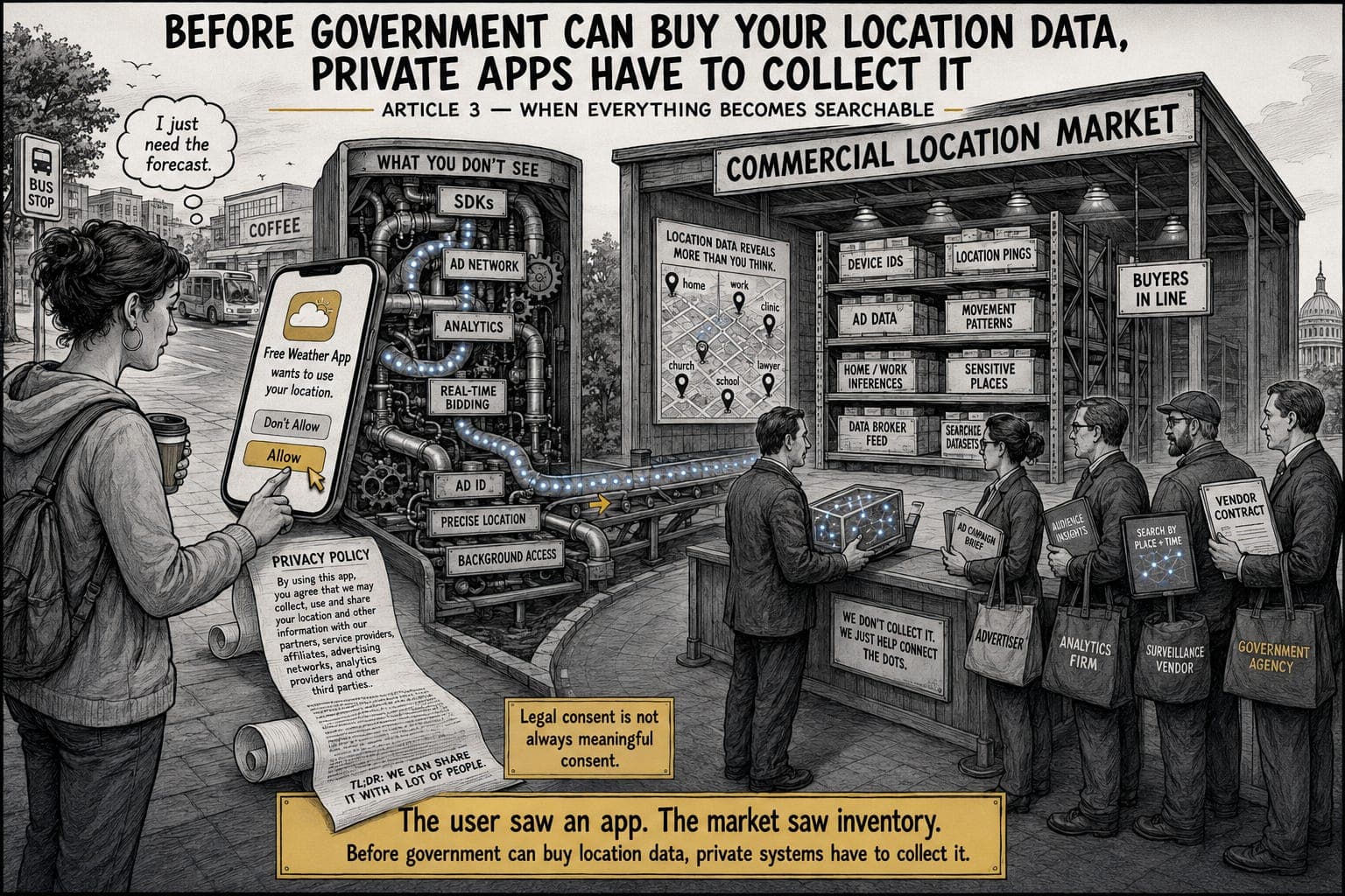 Before government can buy your location data, private apps have to collect it artwork