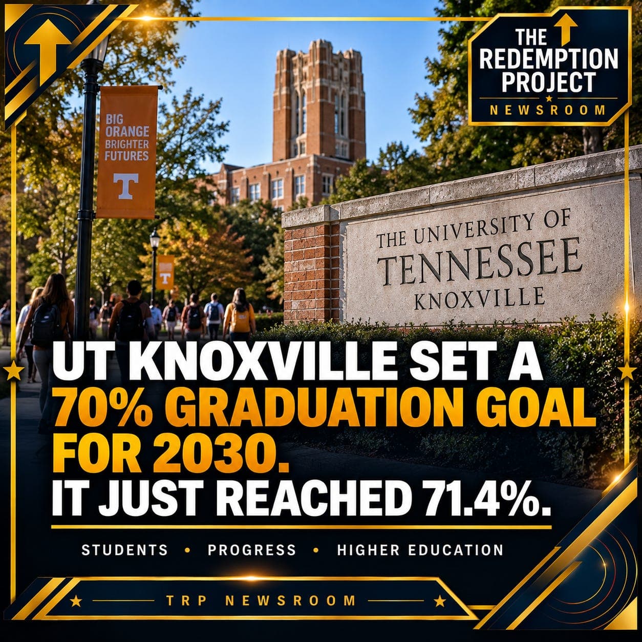 UT Knoxville Set a 70% Graduation Goal for 2030. It Just Reached 71.4%. artwork
