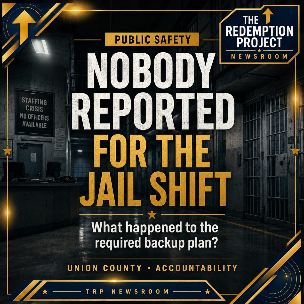 An Entire Union County Jail Shift Failed to Report. State Standards Require a Backup Plan for a Job Action. artwork
