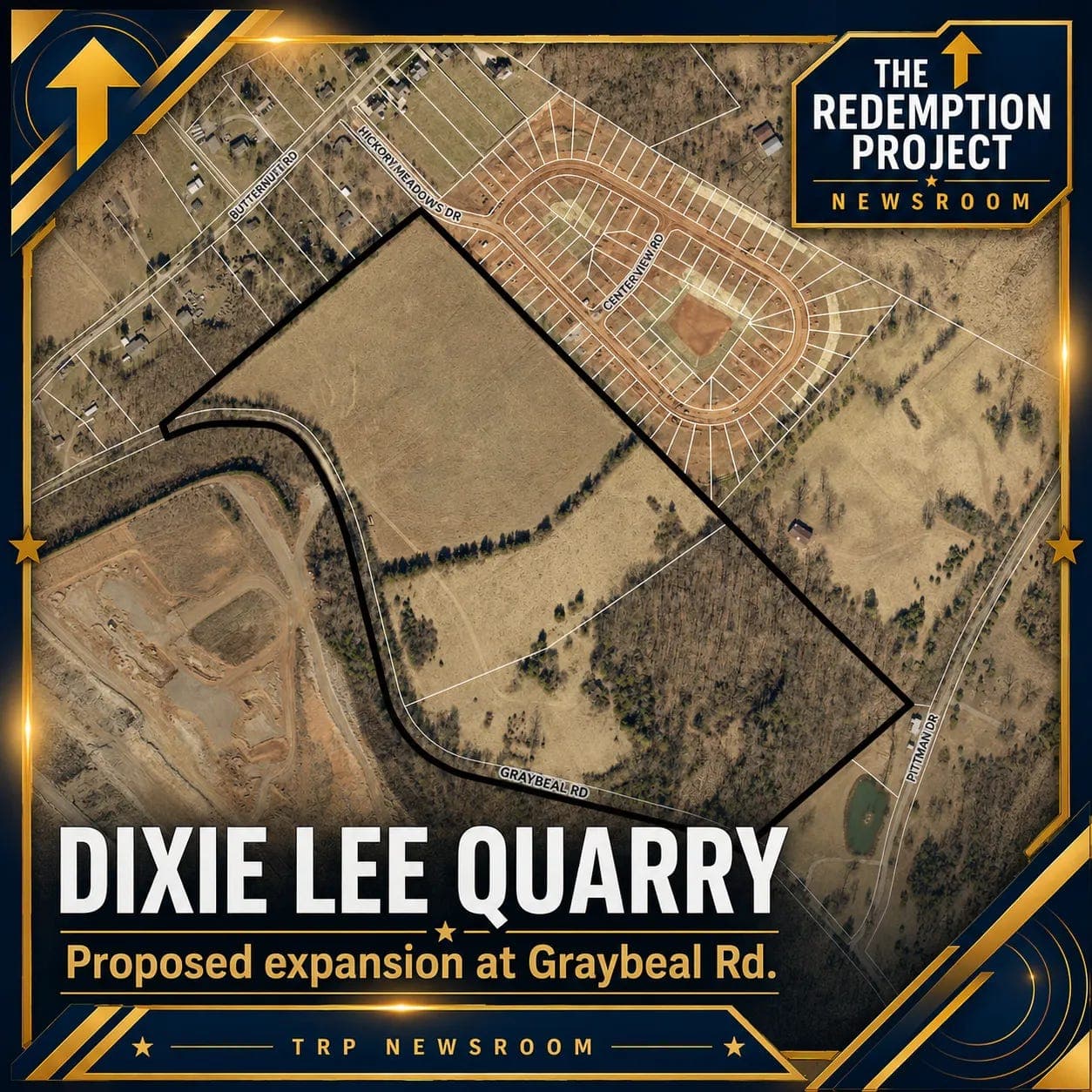 Vulcan’s Quarry Expansion Could Reshape More Than 60 Acres. It Could Also Reshape Graybeal Road. artwork